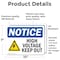 Signmission High Voltage Keep Out Sign, Vinyl Decal, 10in W x 7in L, 2PK OS-2PACK-NS-D-710-L-13508 - alternate 2